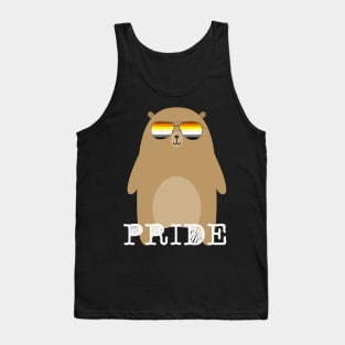 LGBT Mens Gay Bear Pride Flag Sunglasses Tank Top